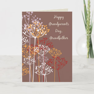 Grootvader Grootouders Dag Bruin Wildbloemen Kaart