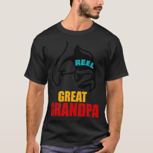 Grootvader met hengel t-shirt