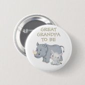 Grootvader om Baby shower Button Wild One te zijn (Voorkant /achterkant)