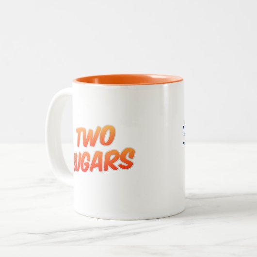 Grootvader Opa Naam Twee Suikers Koffie Mok (Voorkant links)