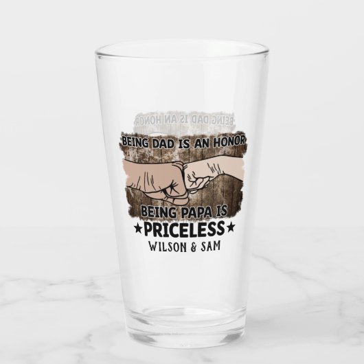 grootvader | Papa is zonder prijs | Vader Glas (Achterkant)