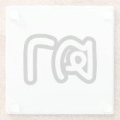 Grootvader Thai (moederlijk) - ต า / Ta Glazen Onderzetter (Achterkant)