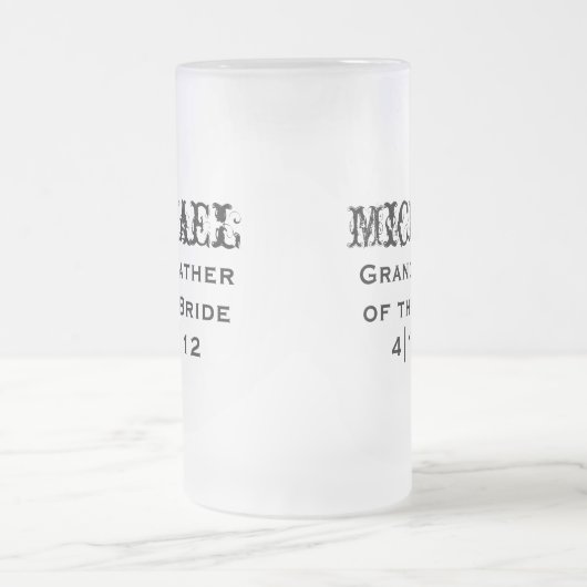 Grootvader van de Bride-Mok Matglas Bierpul (Center)