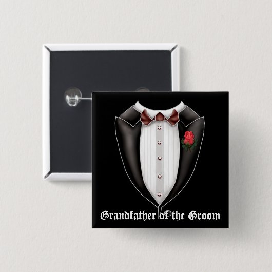 Grootvader van de Button van de Groom Tuxedo (Voorkant /achterkant)