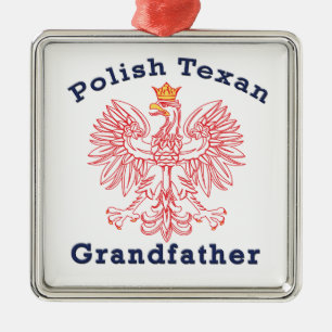 Grootvader van Poolse Texan Eagle Metalen Ornament