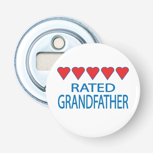 Grootvader van vijf hart button flesopener (Voorkant)