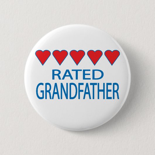 Grootvader van vijf hart ronde button 5,7 cm (Voorkant)