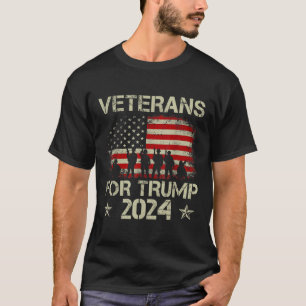 Grootvader veteranen voor Trump 2024, Amerikaanse T-shirt