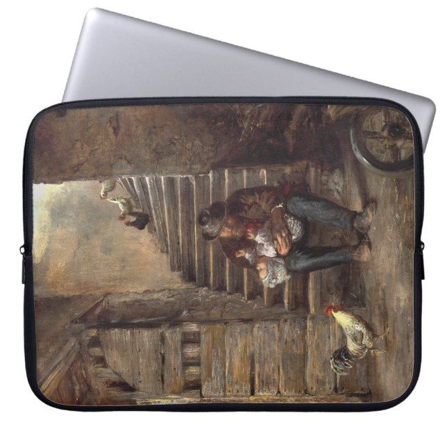 Grootvader zorgt voor zijn kleinzoon laptop sleeve (Voorkant)