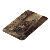 Grootvader zorgt voor zijn kleinzoon magneet (Linkerzijde)