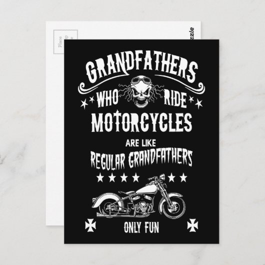 Grootvaders die rijden briefkaart (Voorkant / Achterkant)