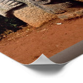 Grootvaders standbeeld, Cheju-do Island, Zuid-Kore Poster (Hoek)