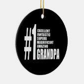 Grootvaders verjaardag : Nummer één opa Keramisch Ornament (Rechts)