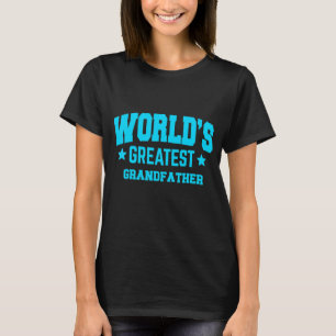 Grootvaders wereld's grootste blauw t-shirt
