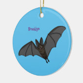 Grootvampiervleermuis cartoon keramisch ornament (Links)