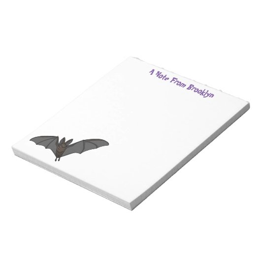 Grootvampiervleermuis cartoon notitieblok (Gedraaid)