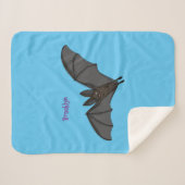 Grootvampiervleermuis cartoon sherpa deken (Voorkant (horizontaal))