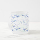 Grootvis Waterverf Matglas Koffiemok (Voorkant links)