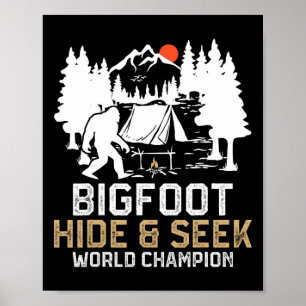 Grootvoet Verstoppertje Wereldkampioen Grappige Bi Poster