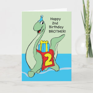 Grootzoon, 2e verjaardag Dinosaur Kaart