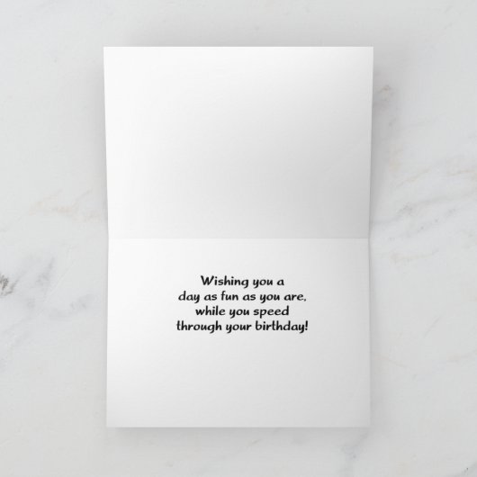 Grootzoon Aangepaste naam Birthday 8 Rode sportaut Kaart (Binnen)