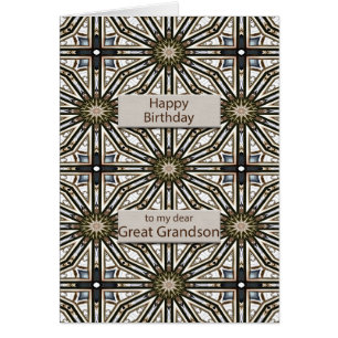 Grootzoon Birthday Abstract Mandala Design