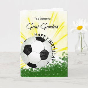 Grootzoon Birthday Soccer Card Kaart