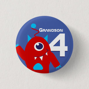 Grootzoon buitenaardse jongens noemen leeftijd 4 ronde button 3,2 cm