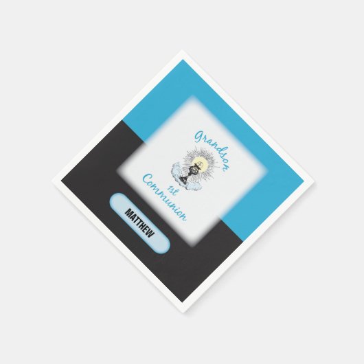 Grootzoon Eerste Communie, Blauwbekertje Servetten (Hoek)