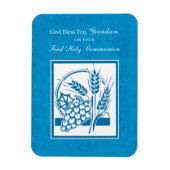 Grootzoon First CommunBlue, Tarwe, Grapes Magneet (Verticaal)