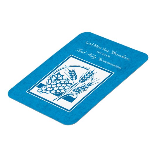 Grootzoon First CommunBlue, Tarwe, Grapes Magneet (Linkerzijde)