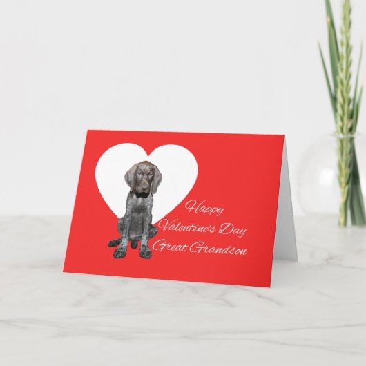 Grootzoon Glossy Grizzly Valentijn Puppy Love Feestdagen Kaart (Voorkant)