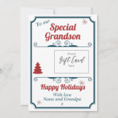 Grootzoon kerstfeestdag Gift Kaart Holder (Voorkant)