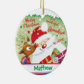 Grootzoon, Kerstman, kerstman, Cadeaus en andere k Keramisch Ornament (Rechts)