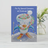 Grootzoon kerstWenskaart Feestdagenkaart (Staand voorkant)