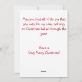 Grootzoon kerstWenskaart Feestdagenkaart (Achterkant)