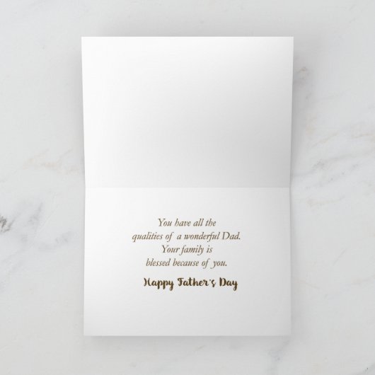 Grootzoon Religieuze Vaderdag Qualities Kaart (Binnen)