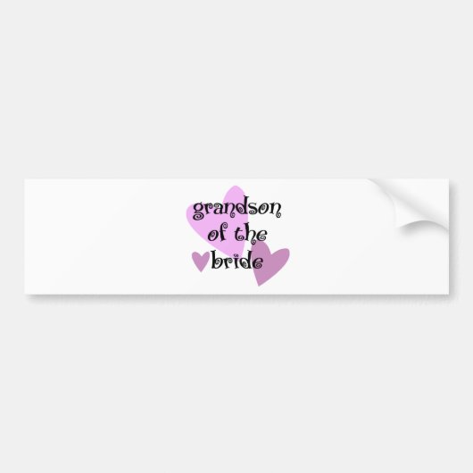 Grootzoon van de Bride Bumpersticker (Voorkant)