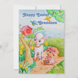Grootzoon's persoonlijke paaskaart. aankondiging