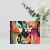 Groove Cats Briefkaart (Staand voorkant)