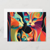 Groove Cats Briefkaart (Voorkant / Achterkant)