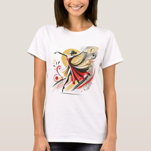 "Groove Girl : Dance & Beats T-Shirt Design" (Devant)