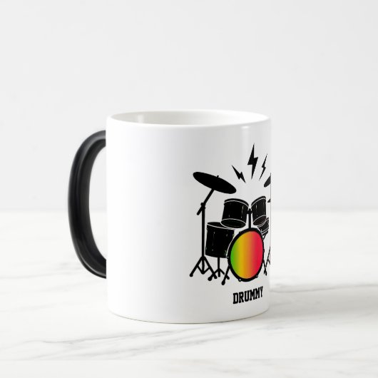 Groove Guardian aangepaste drumkit gepersonaliseer Magische Mok (Voorkant links)