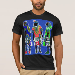Groove Kings:  Afrocentrische Silhouetten Mannen T-shirt