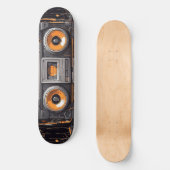 Groove On the Move: Retro Boombox Skateboard (Voorkant)