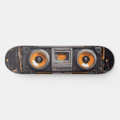 Groove On the Move: Retro Boombox Skateboard (Horizontaal)