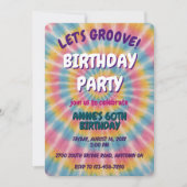 Groove Tie Dye Invitation de fête d'anniversaire (Devant)