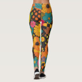 Groove Waves 70s Psychedelic Line Pattern Leggings (Achterkant)