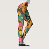 Groove Waves 70s Psychedelic Line Pattern Leggings (Rechts)