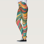 Groove Waves 70s Psychedelic Line Pattern Leggings (Links)